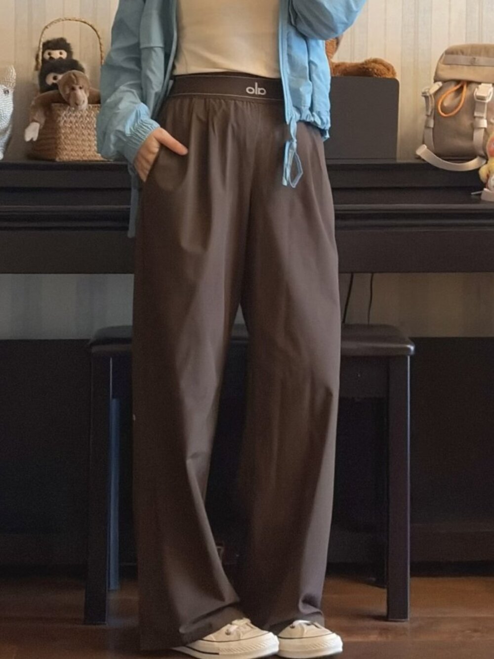 Espresso ALO Yoga XS Suit Up Trouser 30" Inseam(Regular)🌻Cool Girl Must Have😎
